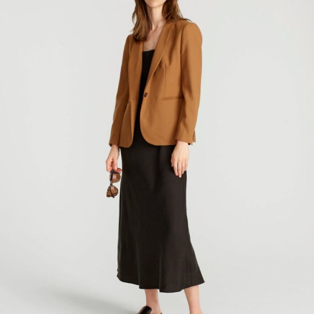 NWT J. Crew Women’s Parke Blazer in wool flannel (heather caramel)